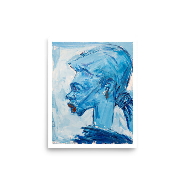 Self portrait in blue